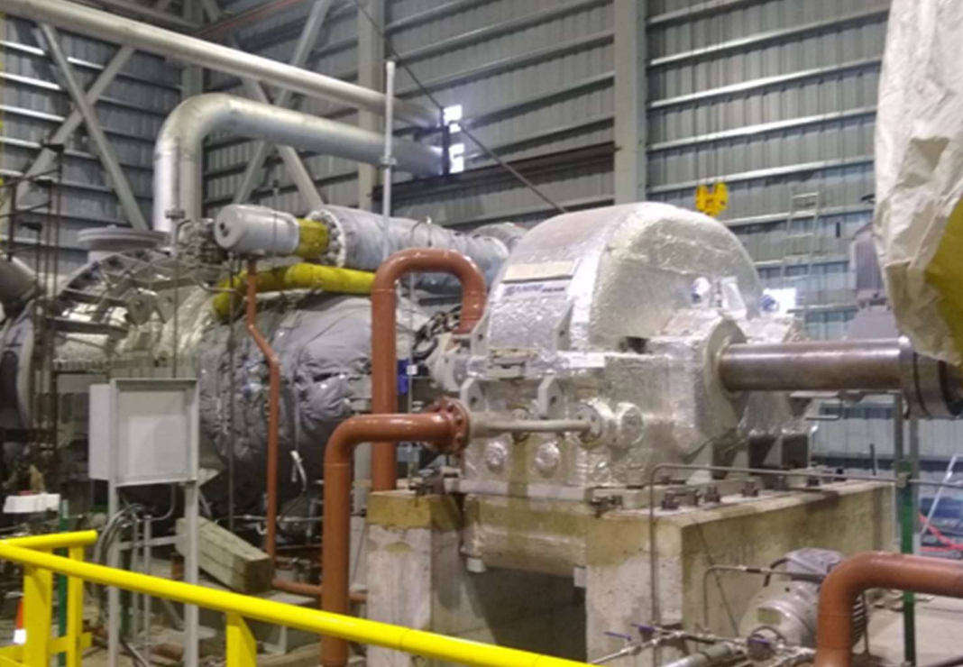 Turbina de vapor montada por DMS Energía
